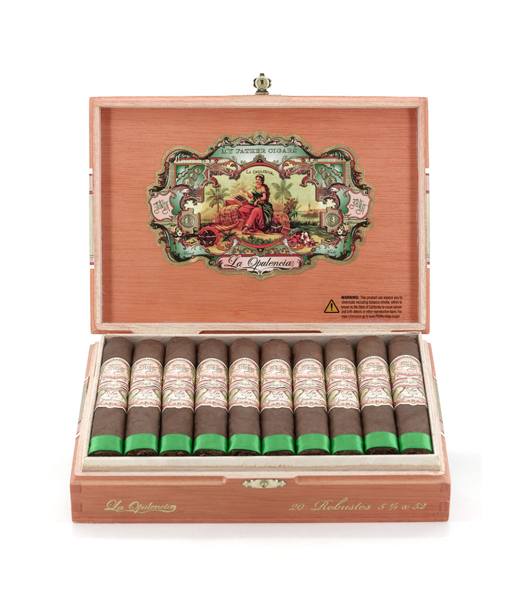 My Father La Opulencia Box Pressed Robusto Cigar Box View 2 from AuCigars, premium Cuban cigar