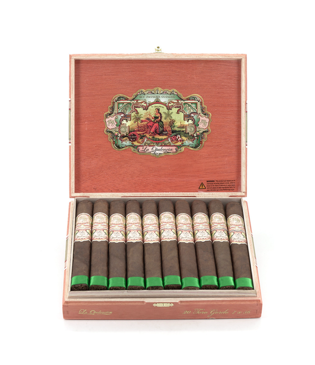 My Father La Opulencia Box Pressed Toro Gordo Cigar Box View 2 from AuCigars, premium Cuban cigar