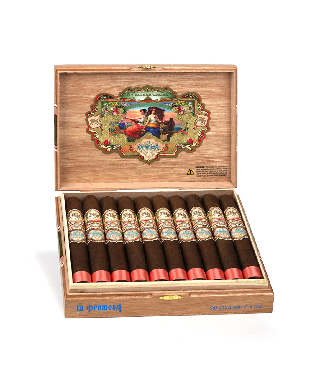My Father La Promesa Toro Cigar Box of 20 close-up from AuCigars, premium Cuban cigar