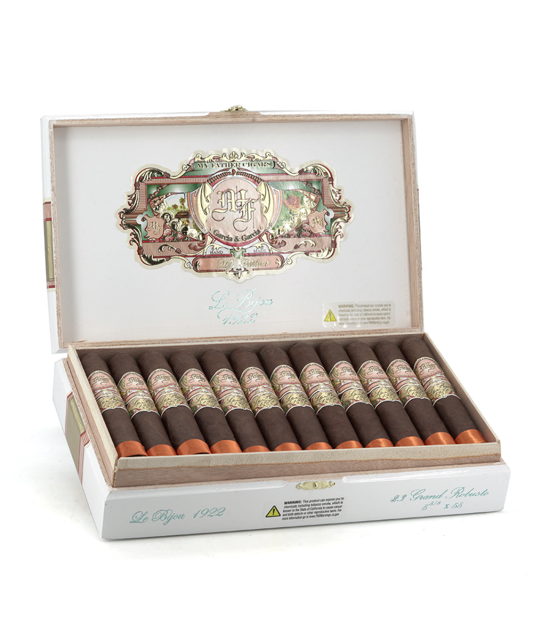 My Father Le Bijou 1922 Grand Robusto Cigar Box of 23 close-up from AuCigars, premium Cuban cigar