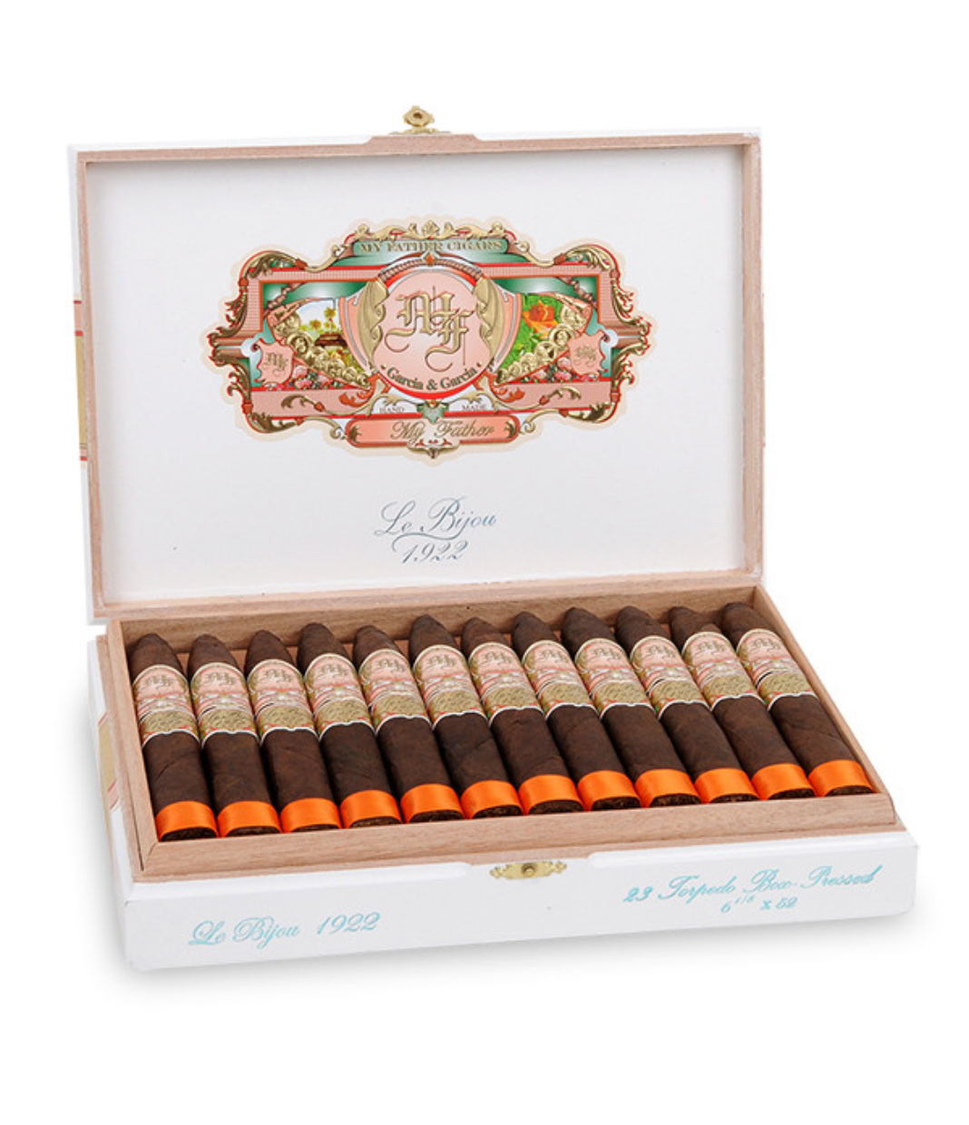 My Father Le Bijou 1922 Torpedo Box Pressed Cigar Box View 2 from AuCigars, premium Cuban cigar