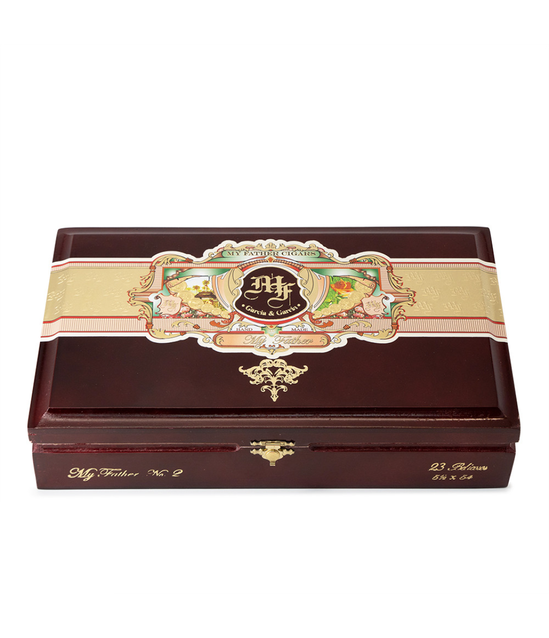 My Father No.2 Belicoso Cigar Box of 23 close-up from AuCigars, premium Cuban cigar