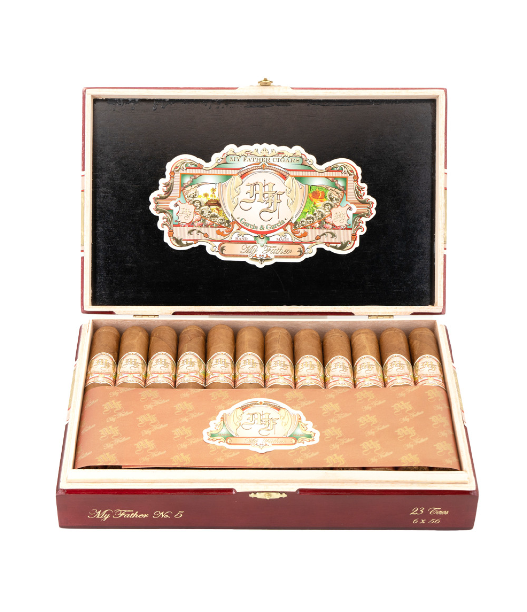 My Father No.5 Toro Cigar Box of 23 close-up from AuCigars, premium Cuban cigar
