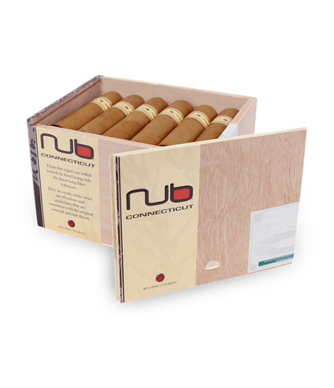 Oliva Nub 460 Connecticut Cigar Box of 24 close-up from AuCigars, premium Cuban cigar