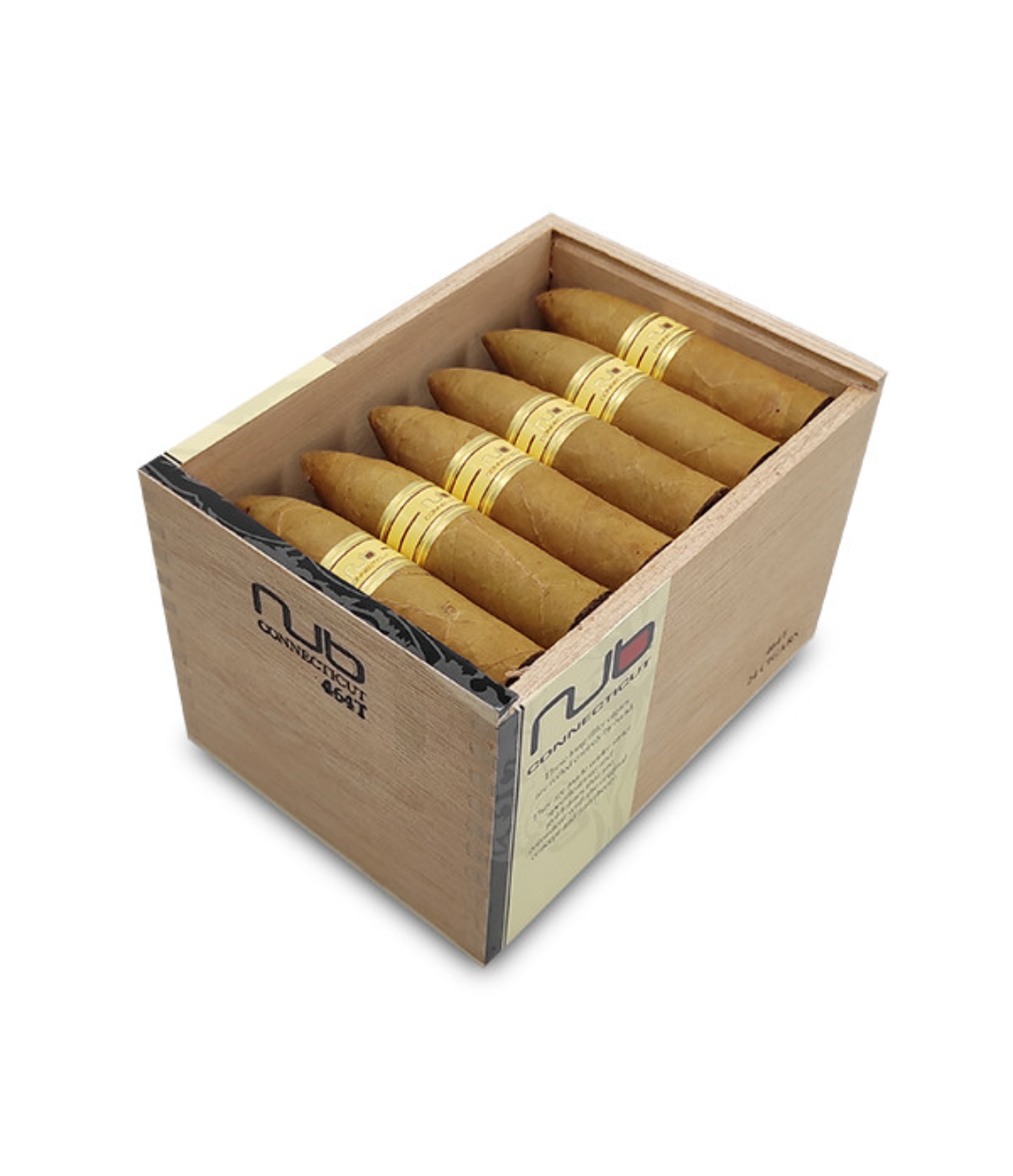 Oliva Nub 464 Connecticut Torpedo Cigar Box of 24 close-up from AuCigars, premium Cuban cigar