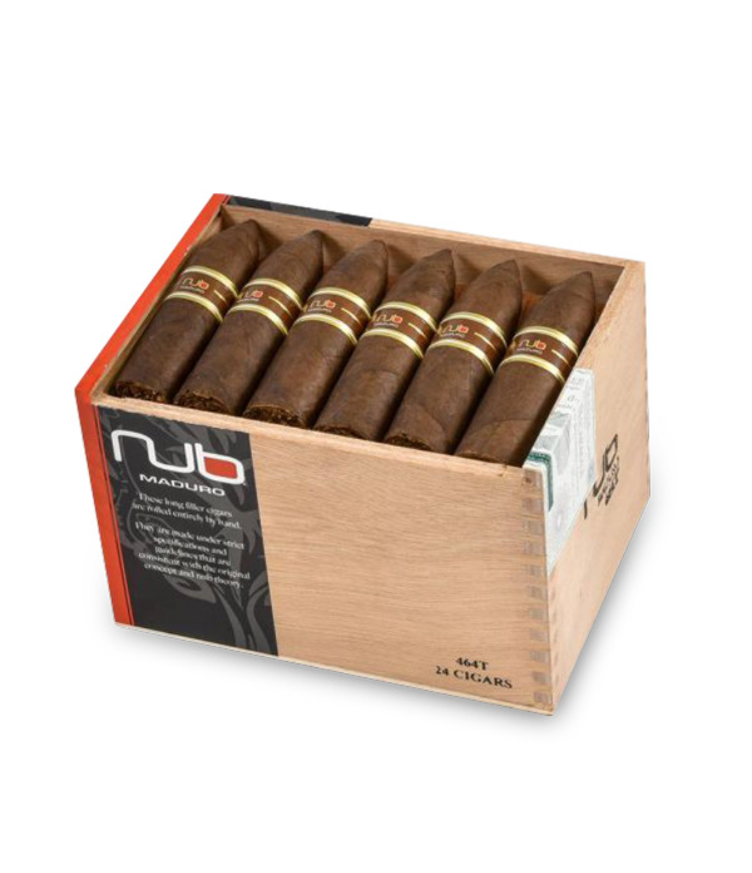Oliva Nub 464 Torpedo Maduro Cigar Box of 24 close-up from AuCigars, premium Cuban cigar
