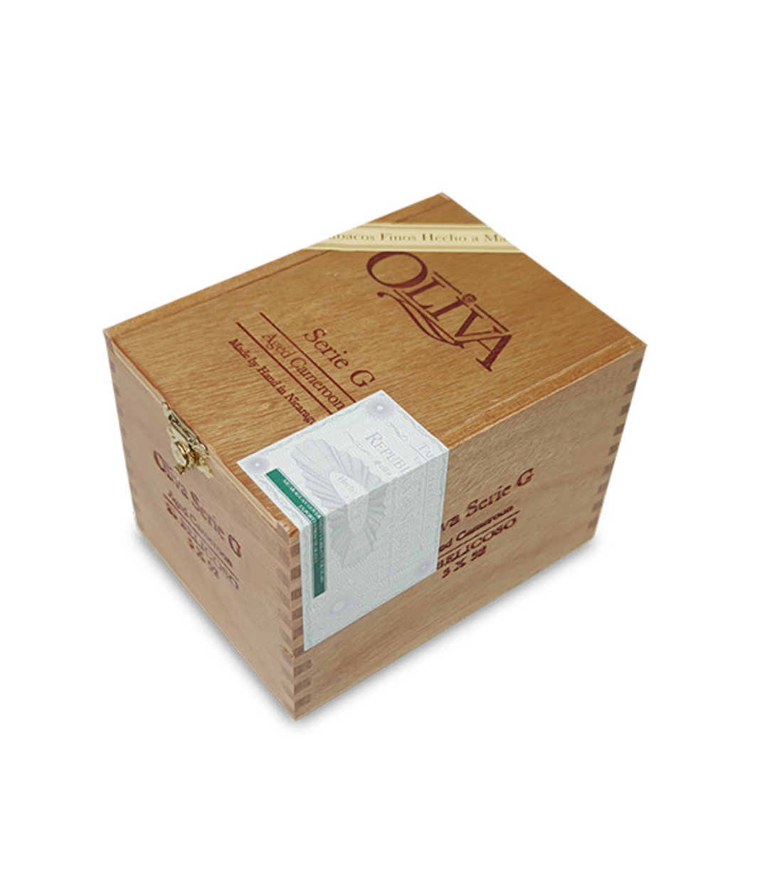 Oliva Serie G Belicoso Cigar Box View 2 from AuCigars, premium Cuban cigar
