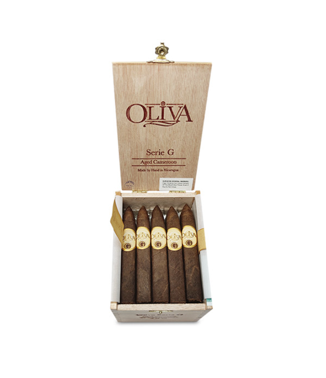 Oliva Serie G Belicoso Cigar Box of 25 close-up from AuCigars, premium Cuban cigar