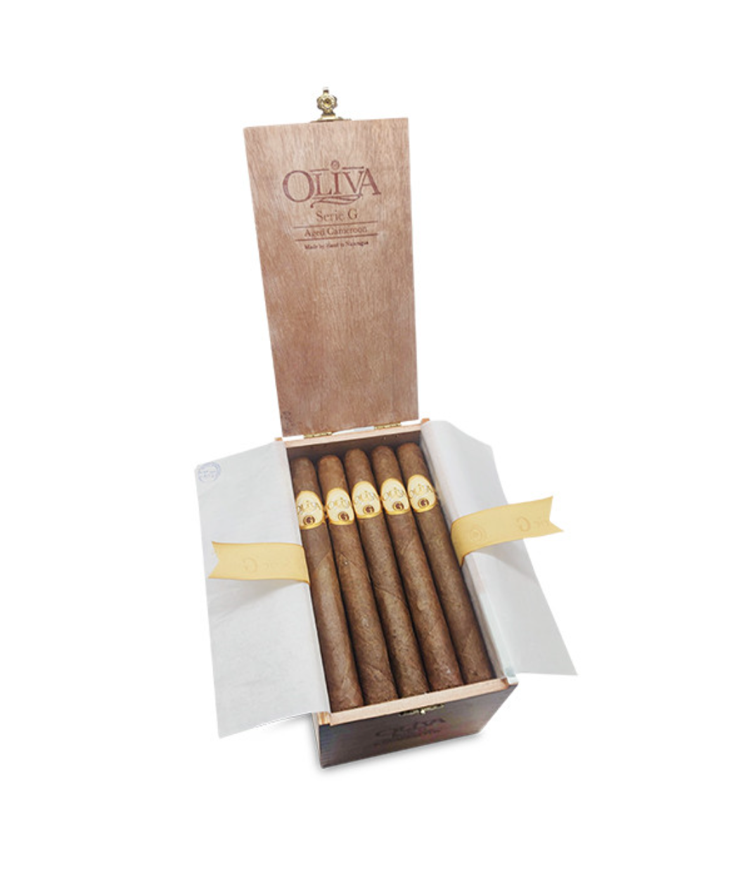 Oliva Serie G Churchill Cigar Box of 25 close-up from AuCigars, premium Cuban cigar