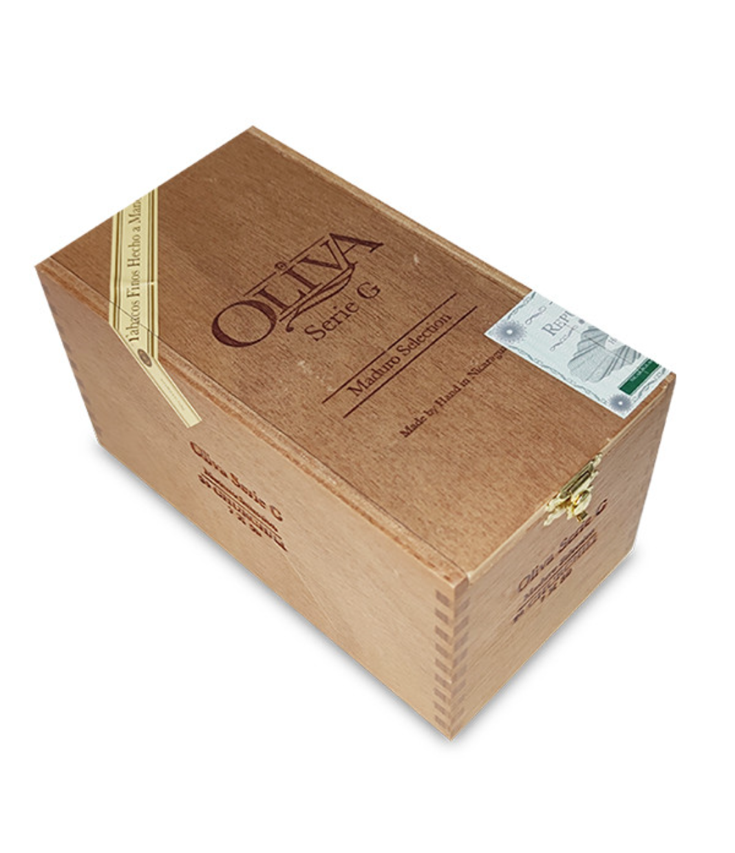 Oliva Serie G Maduro Churchill Cigar Box View 2 from AuCigars, premium Cuban cigar