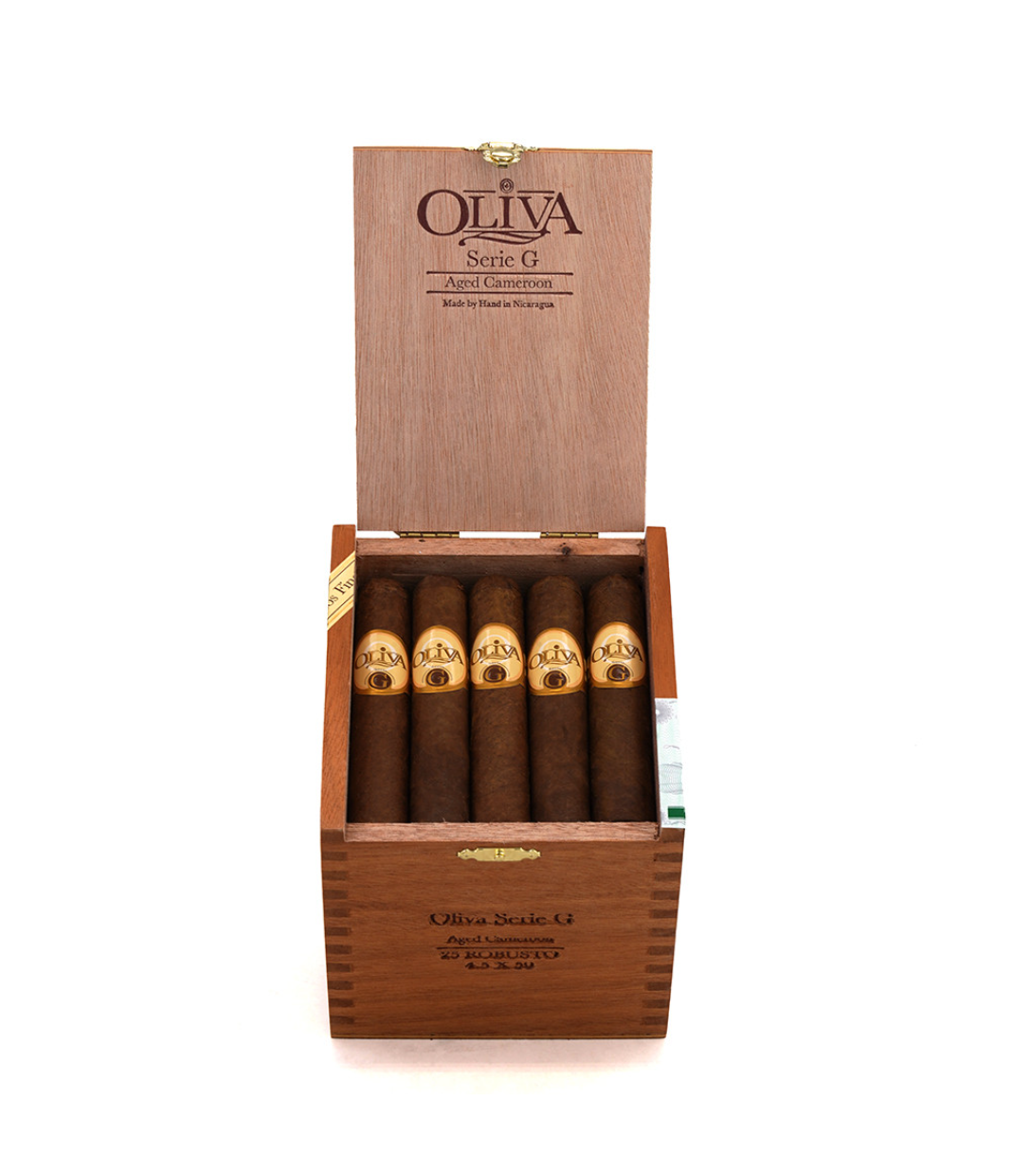 Oliva Serie G Robusto Round Cigar Box View 2 from AuCigars, premium Cuban cigar