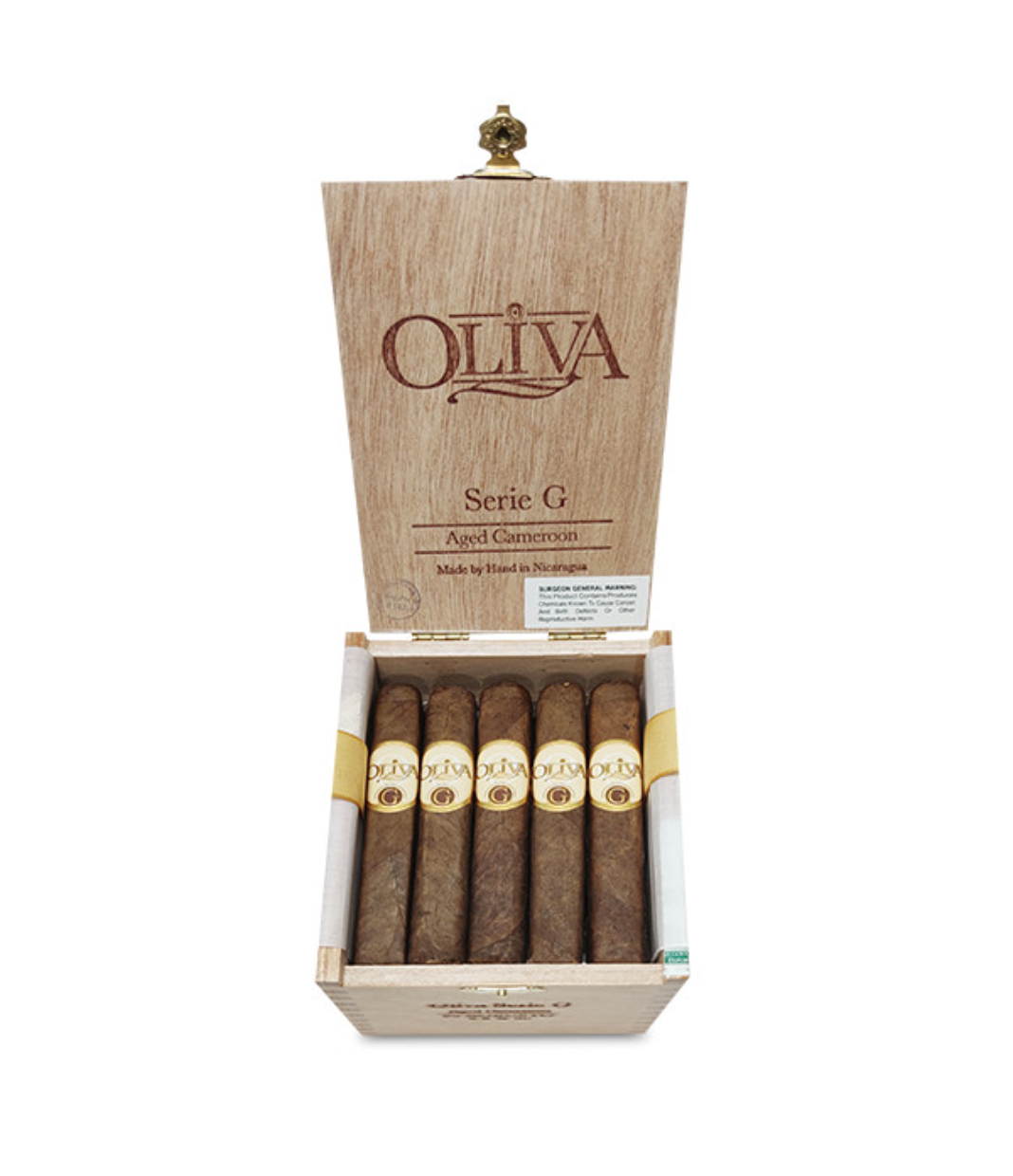 Oliva Serie G Robusto Cigar Box of 25 close-up from AuCigars, premium Cuban cigar