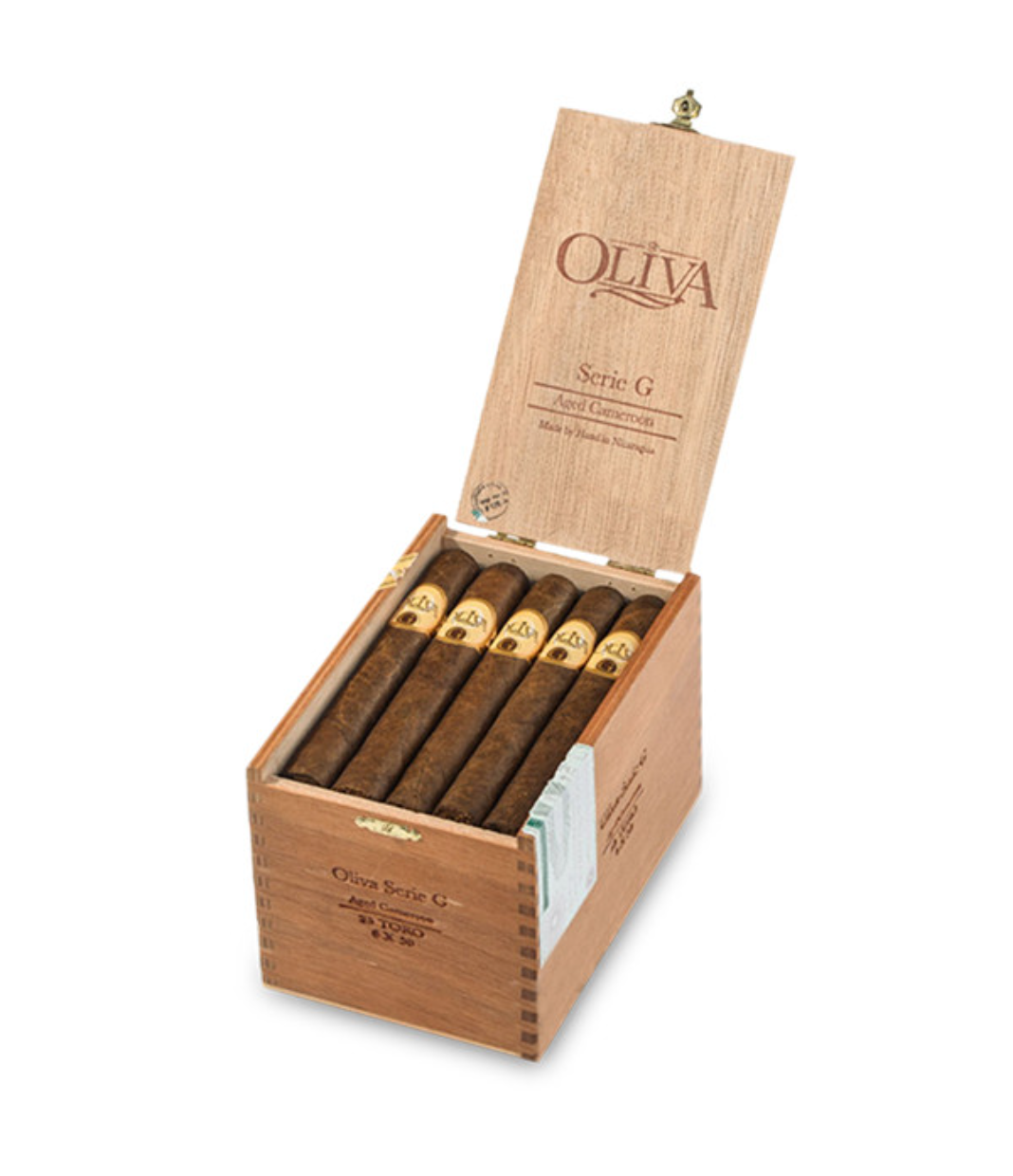 Oliva Serie G Toro Cigar Box of 25 close-up from AuCigars, premium Cuban cigar