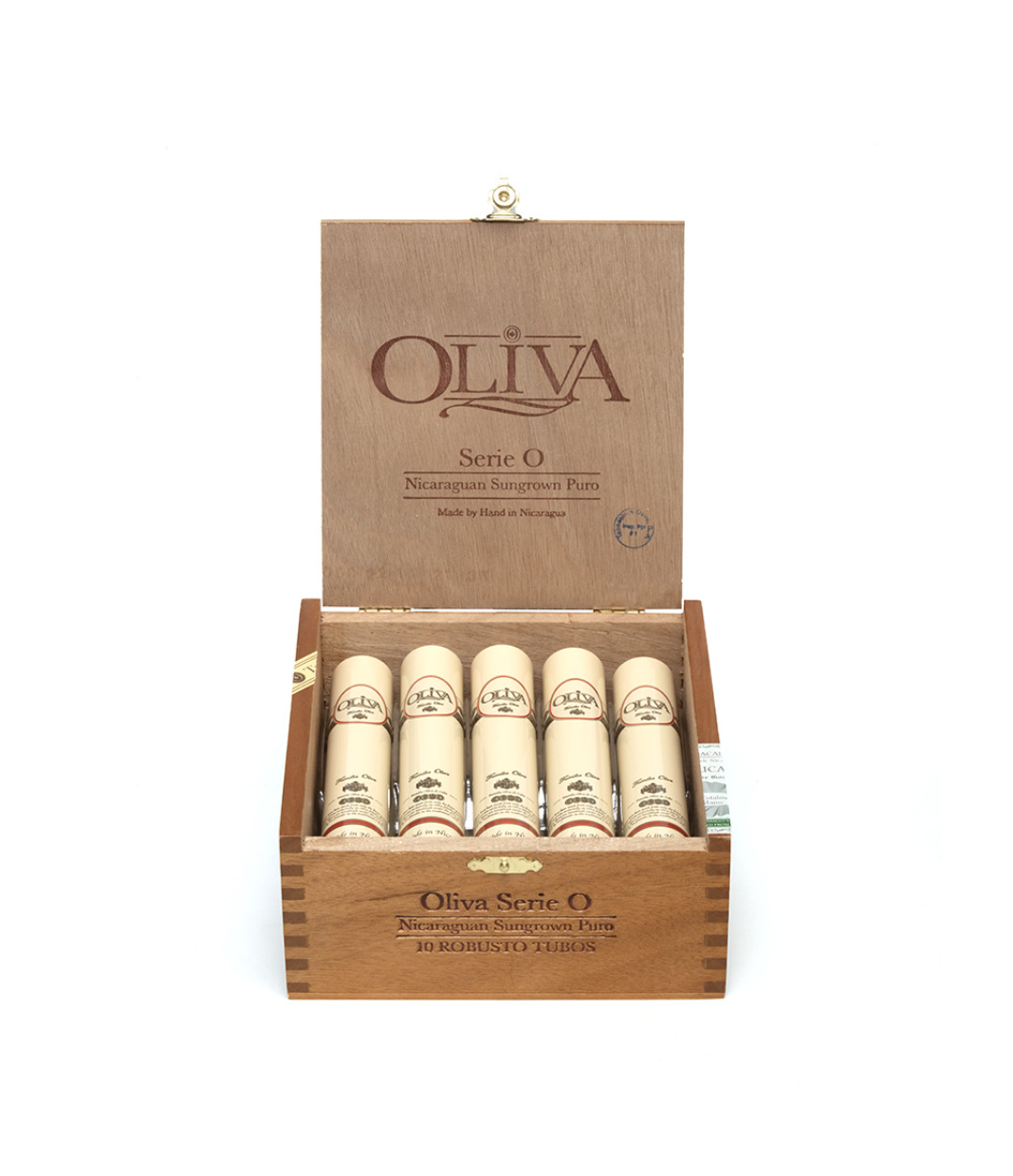 Oliva Serie O Robusto Tubo Cigar Box View 2 from AuCigars, premium Cuban cigar