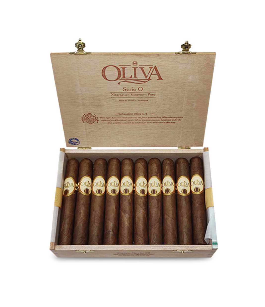 Oliva Serie O Robusto Cigar Box of 20 close-up from AuCigars, premium Cuban cigar
