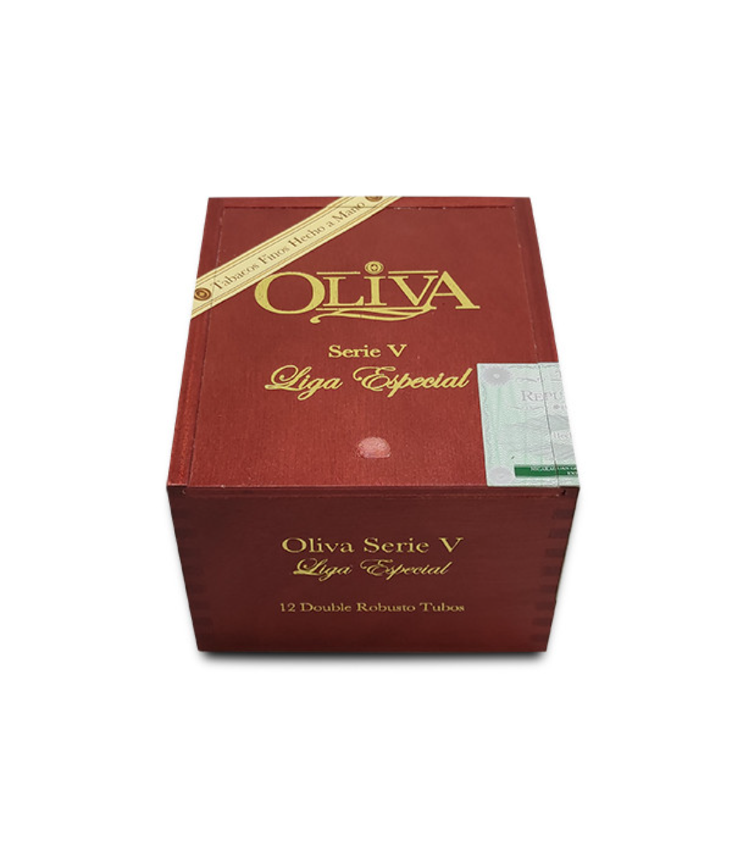 Oliva Serie V Double Robusto Tubos Cigar Box View 2 from AuCigars, premium Cuban cigar