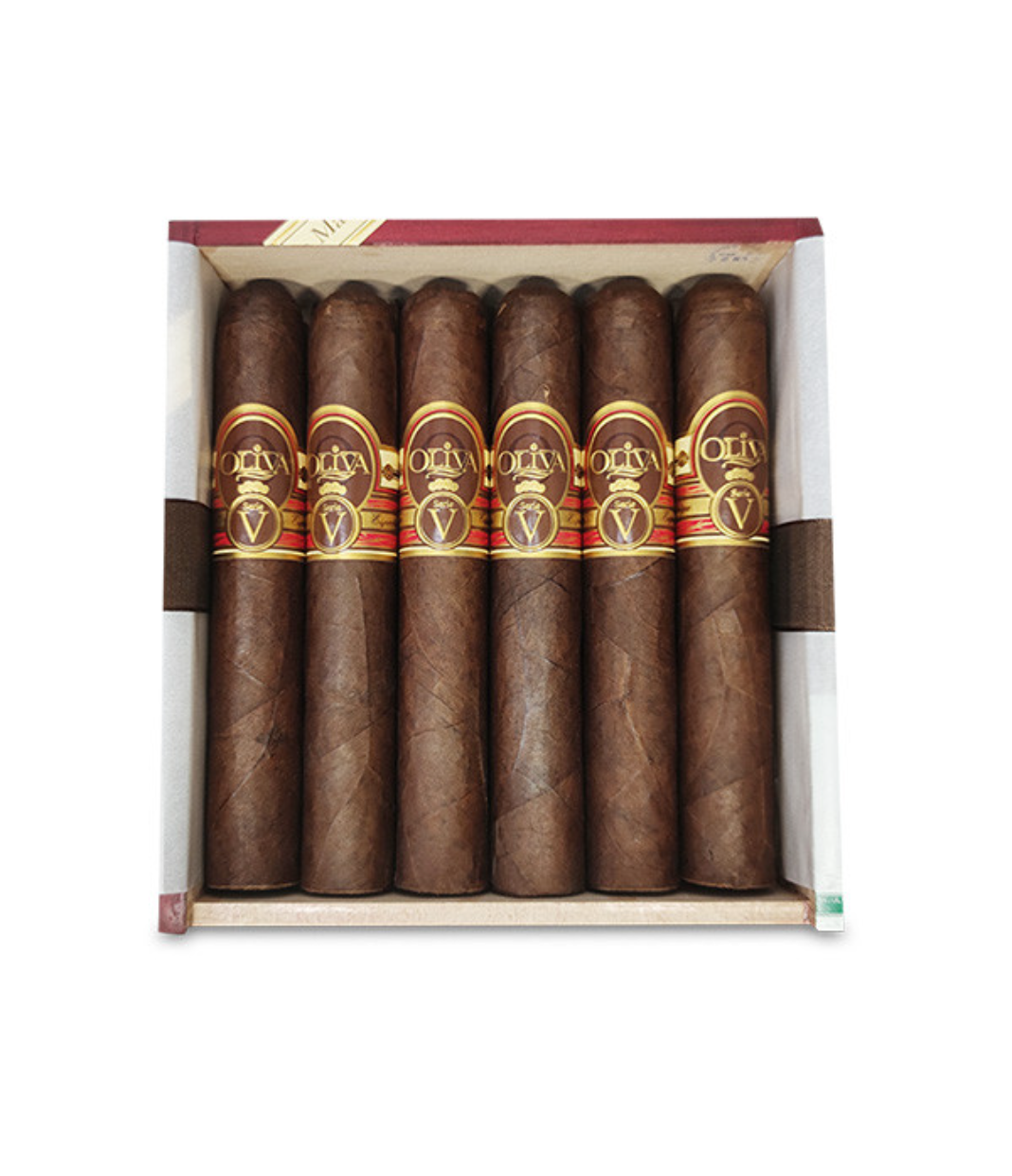 Oliva Serie V Double Toro Cigar Box of 24 close-up from AuCigars, premium Cuban cigar