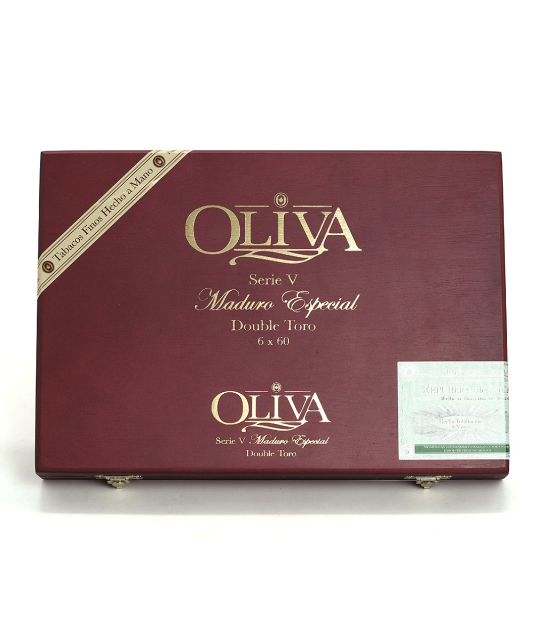 Oliva Serie V Maduro Especial Double Toro Cigar Box View 4 from AuCigars, premium Cuban cigar