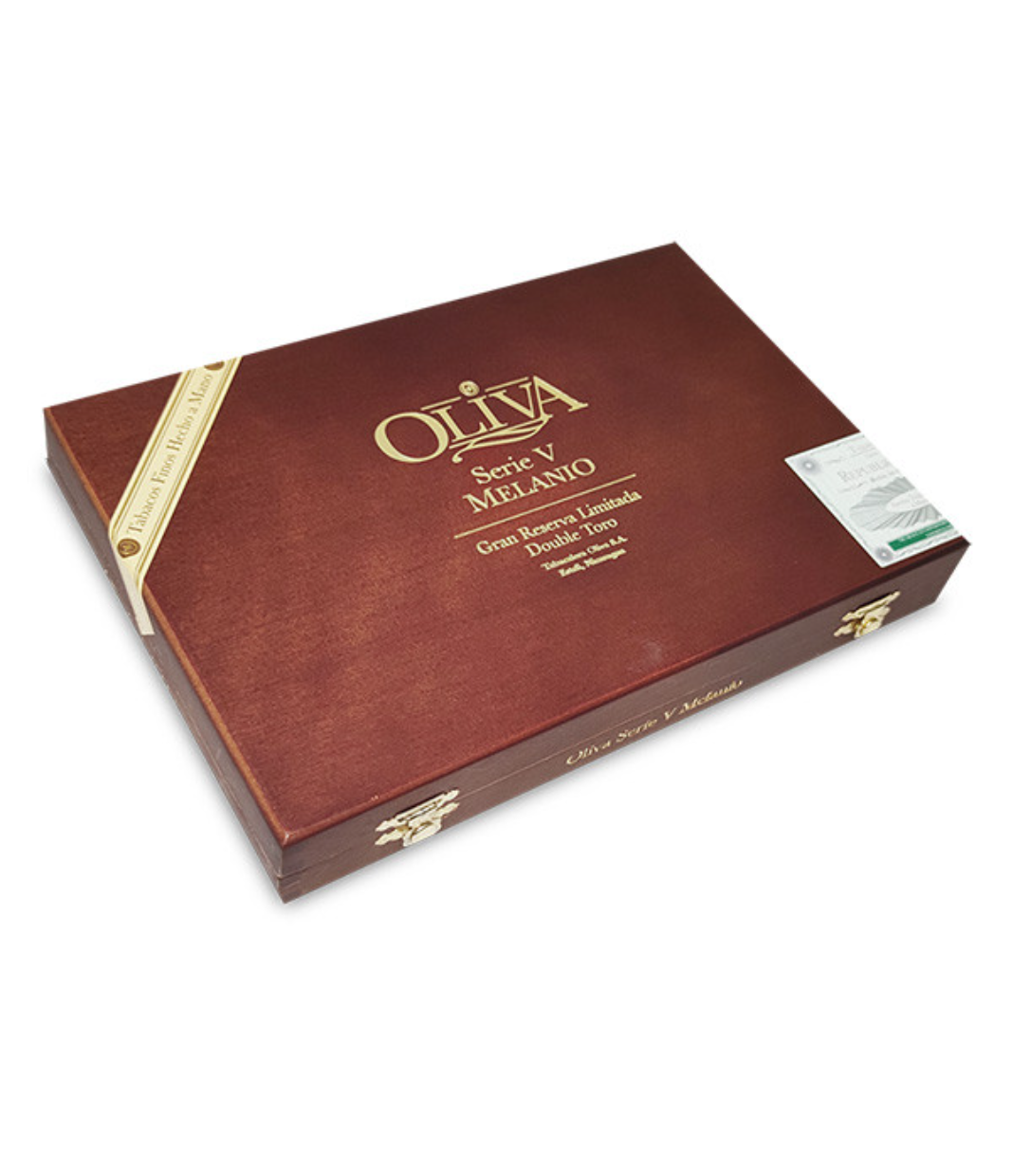 Oliva Serie V Melanio Double Toro Cigar Box View 2 from AuCigars, premium Cuban cigar
