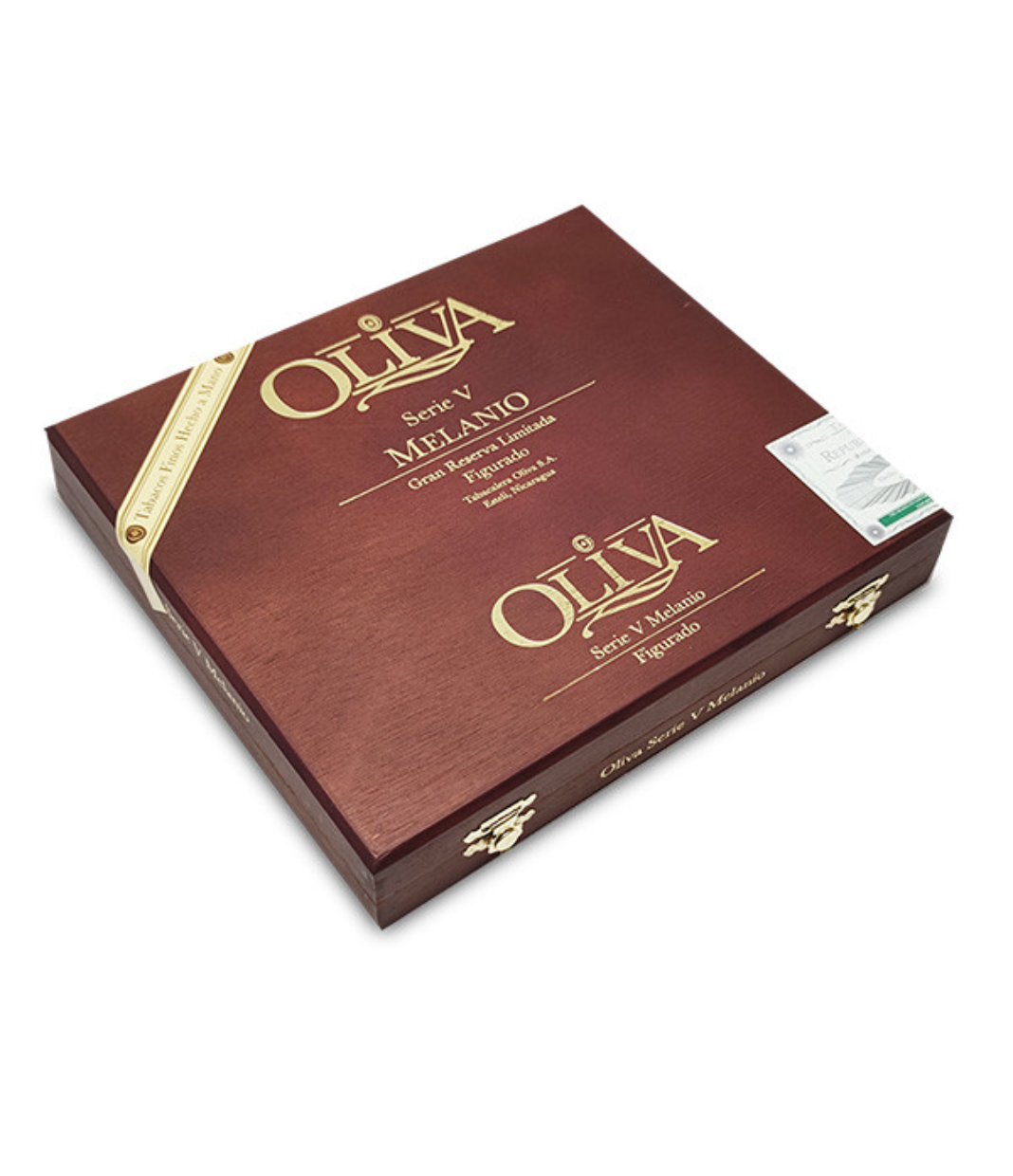 Oliva Serie V Melanio Figurado Cigar Box View 2 from AuCigars, premium Cuban cigar