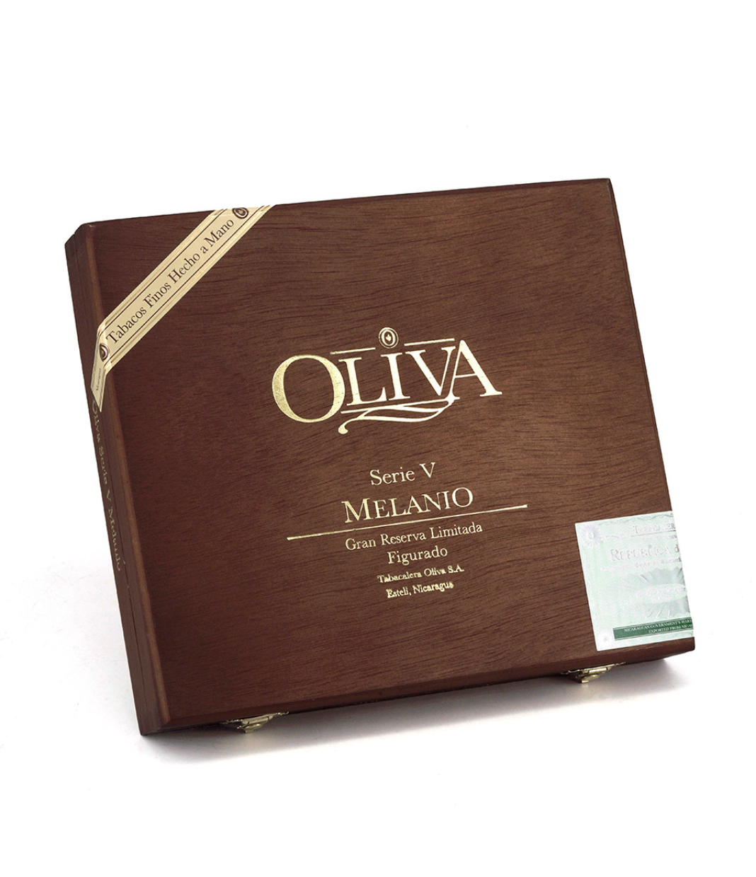Oliva Serie V Melanio Maduro Figurado Cigar Box View 3 from AuCigars, premium Cuban cigar