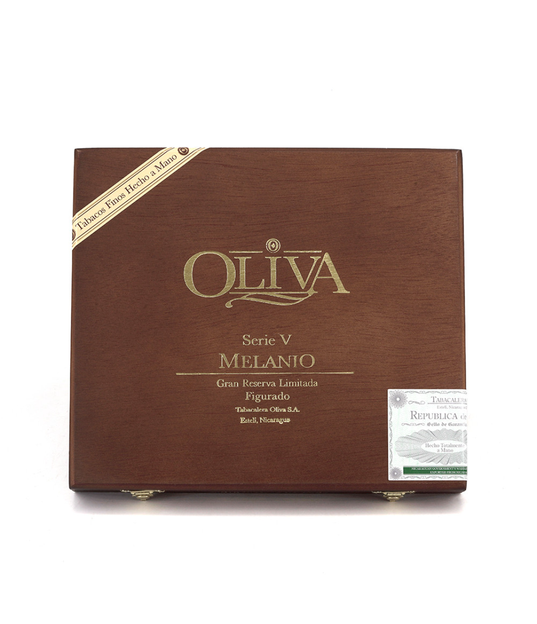 Oliva Serie V Melanio Maduro Figurado Cigar Box View 4 from AuCigars, premium Cuban cigar