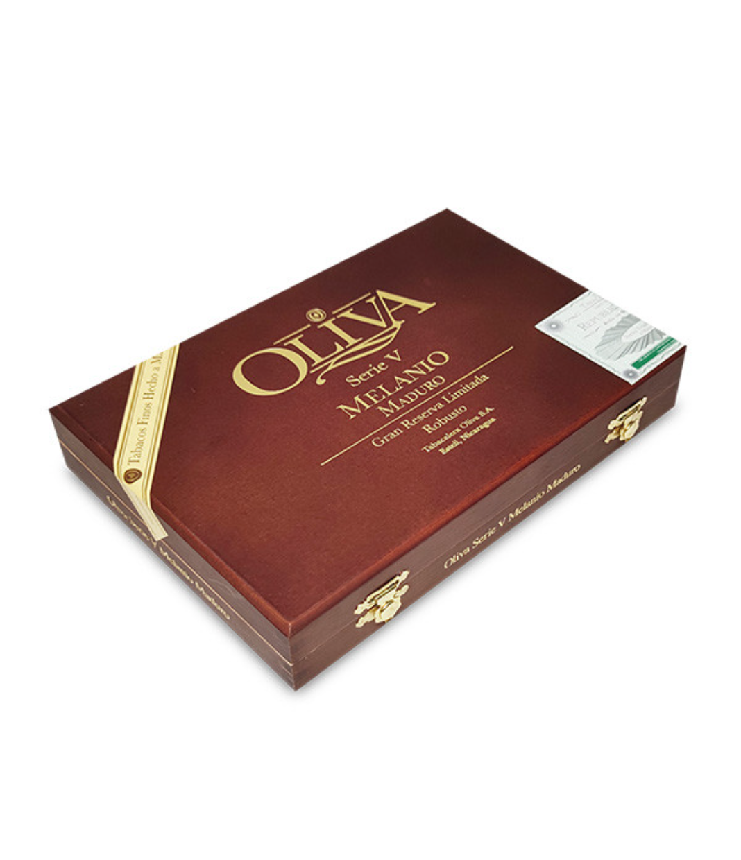 Oliva Serie V Melanio Maduro Robusto Cigar Box View 2 from AuCigars, premium Cuban cigar