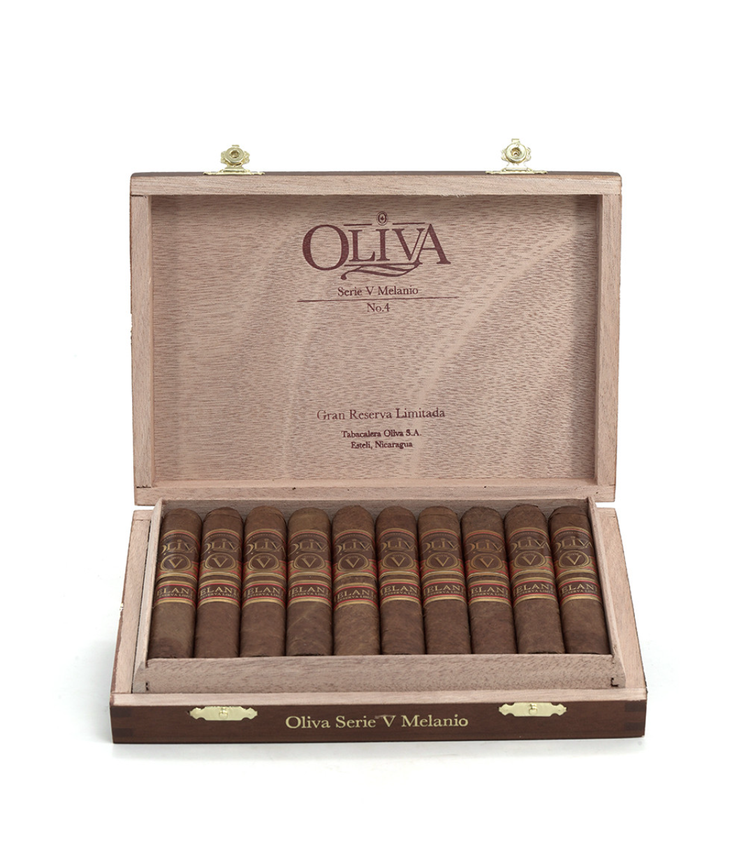 Oliva Serie V Melanio Petit Corona No.4 Cigar Box View 2 from AuCigars, premium Cuban cigar