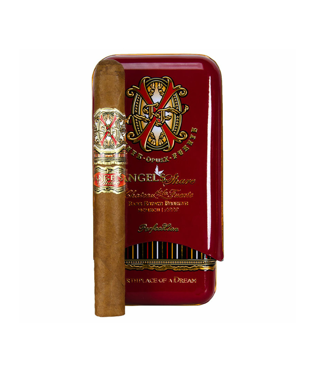Opus X Angel's Share Perfecxion X Cigar Box of 3 close-up from AuCigars, premium Cuban cigar