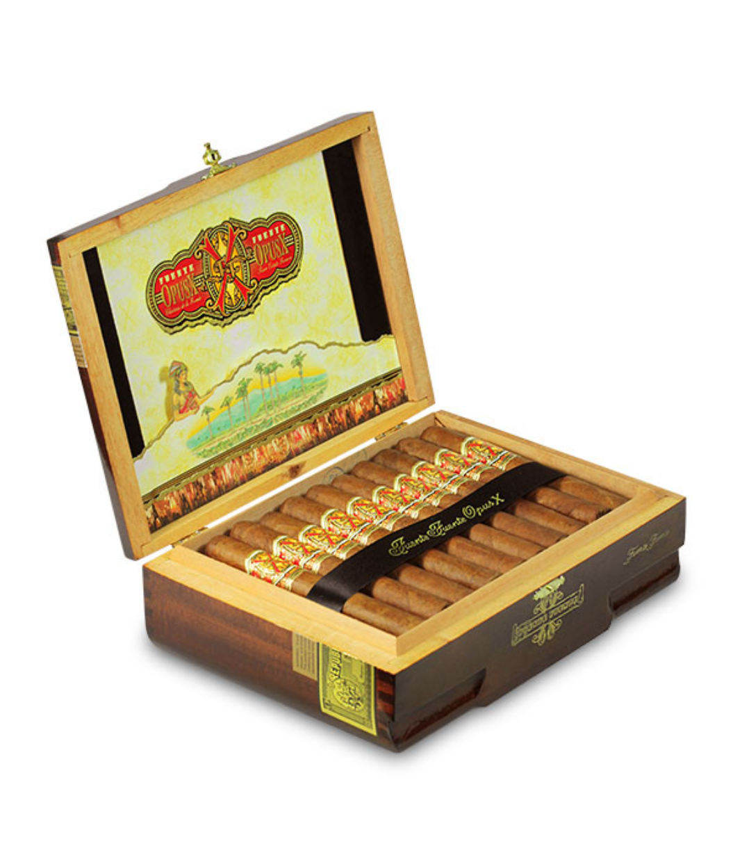 Opus X Fuente Fuente Cigar Box of 32 close-up from AuCigars, premium Cuban cigar