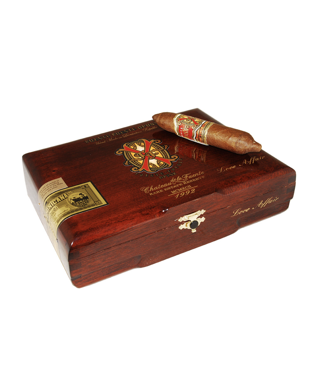 Opus X Love Affair Cigar Box View 2 from AuCigars, premium Cuban cigar
