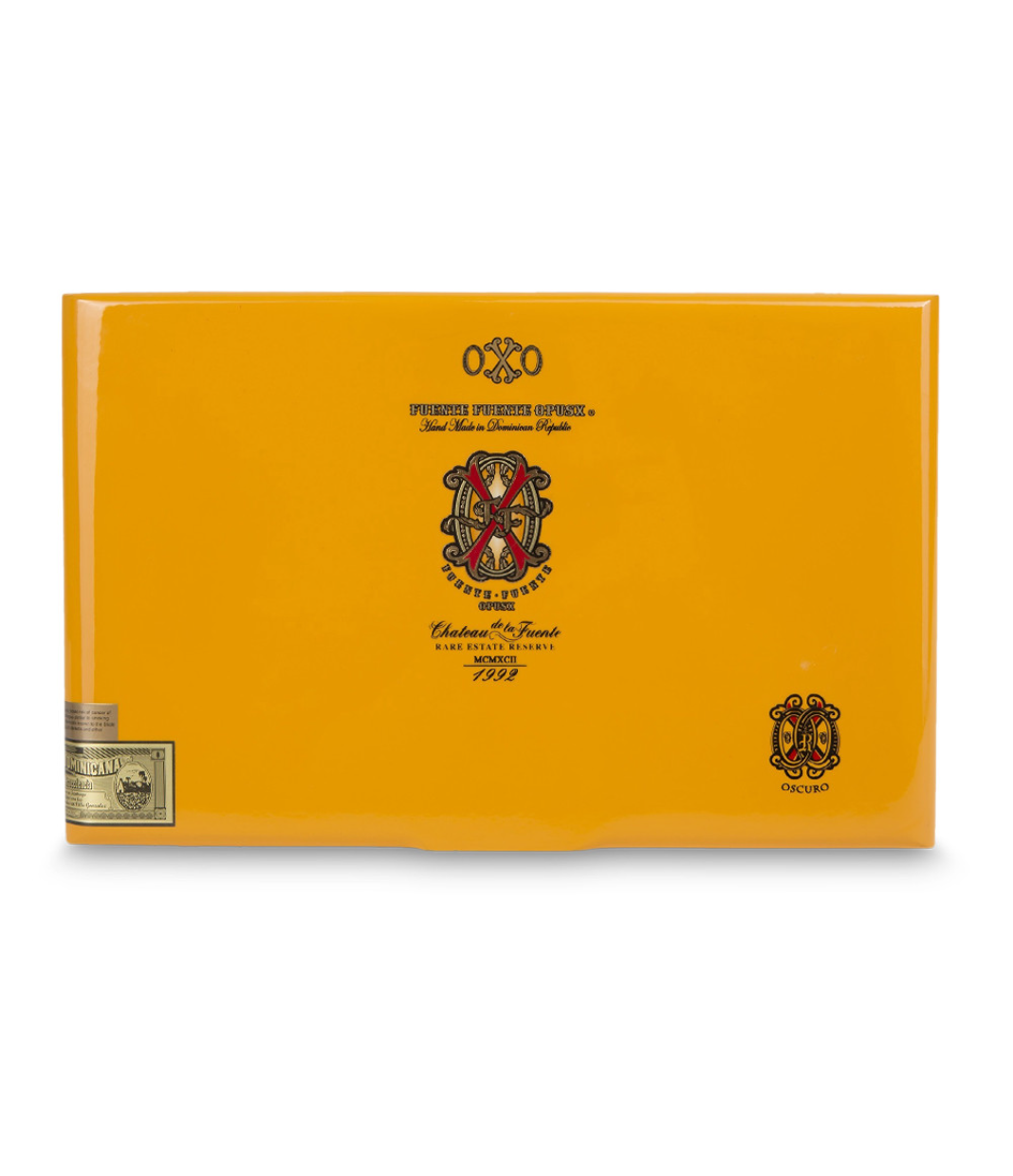 Opus X Oxo Oro Oscuro Cigar Box View 2 from AuCigars, premium Cuban cigar
