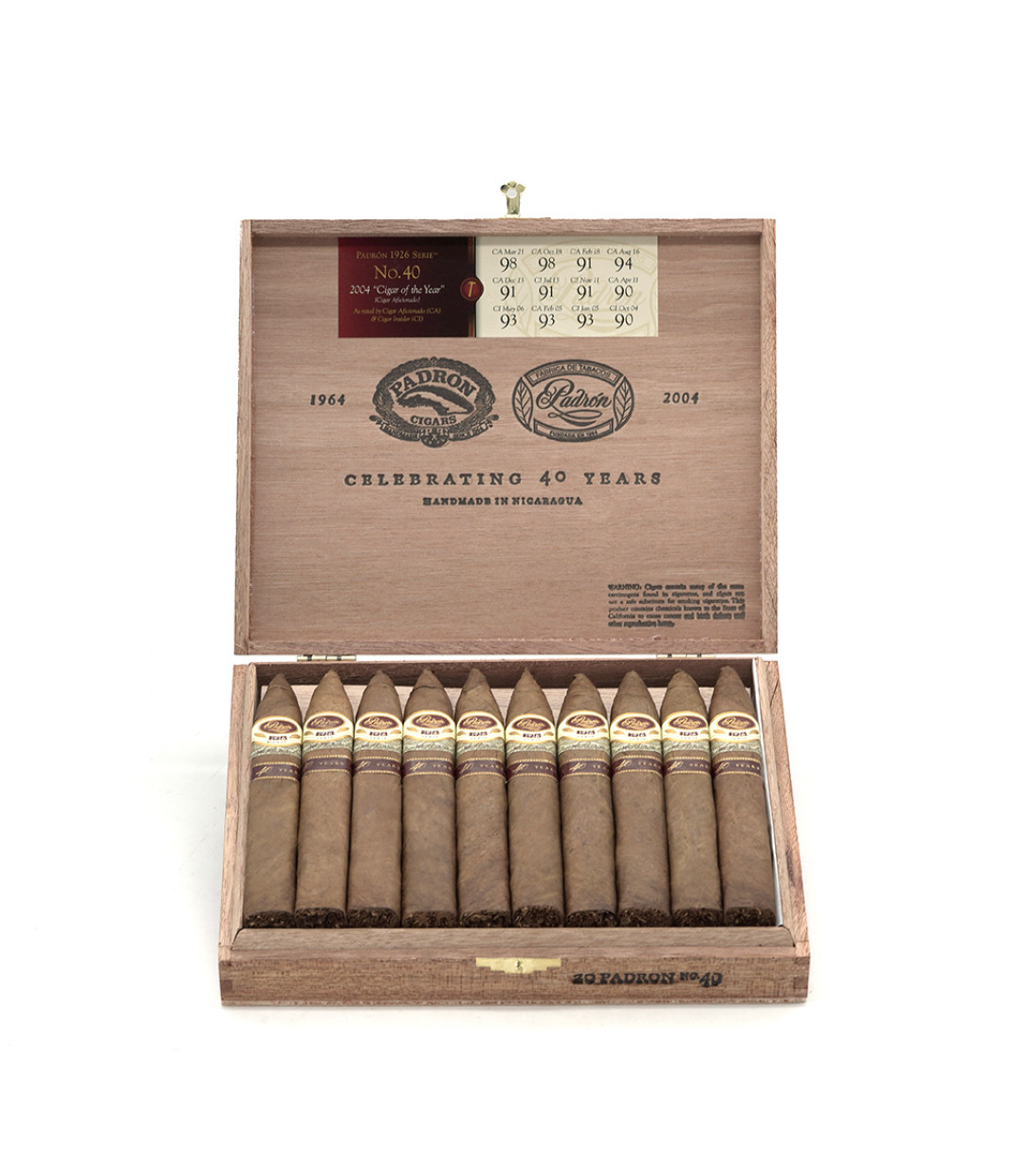 Padron 1926 Serie 40th Anniversary Cigar Box View 2 from AuCigars, premium Cuban cigar