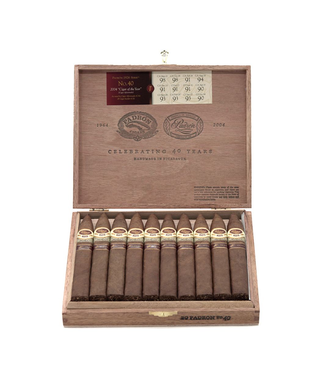 Padron 1926 Serie 40th Anniversary Cigar Box View 2 from AuCigars, premium Cuban cigar