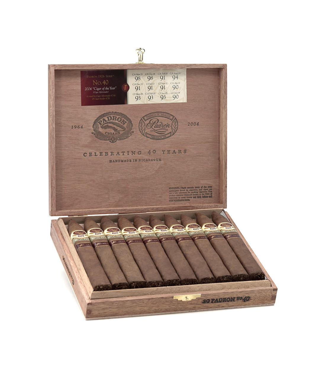Padron 1926 Serie 40th Anniversary Cigar Box of 20 close-up from AuCigars, premium Cuban cigar
