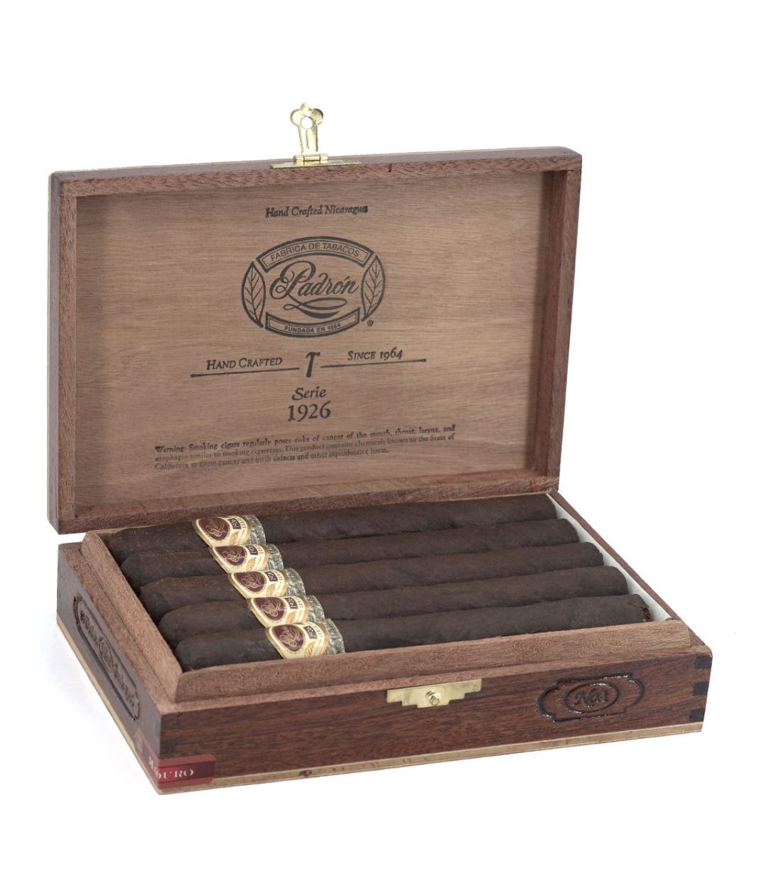 Padron 1926 Serie No. 1 Maduro Cigar Box of 10 close-up from AuCigars, premium Cuban cigar