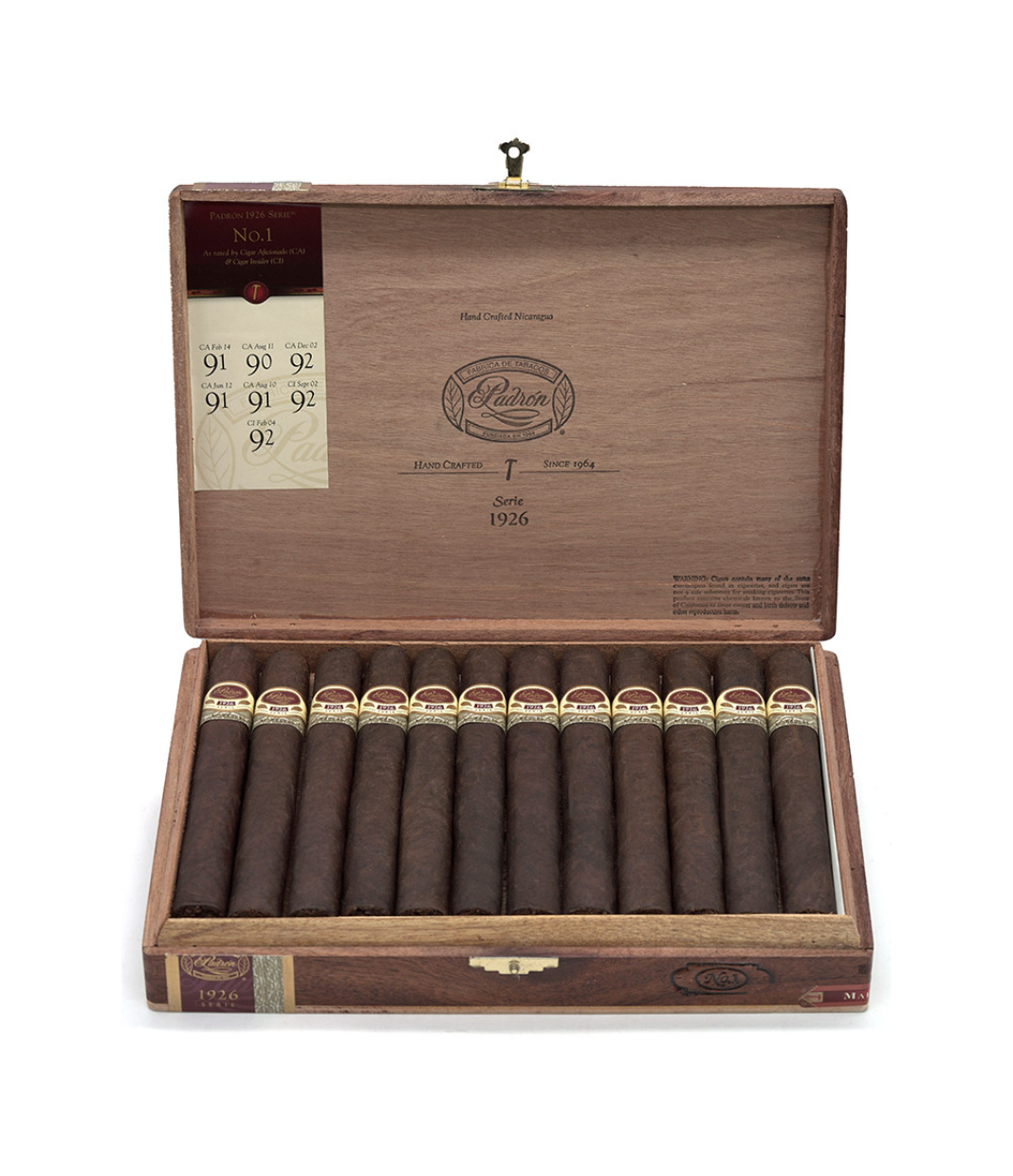 Padron 1926 Serie No. 1 Maduro Cigar Box View 2 from AuCigars, premium Cuban cigar