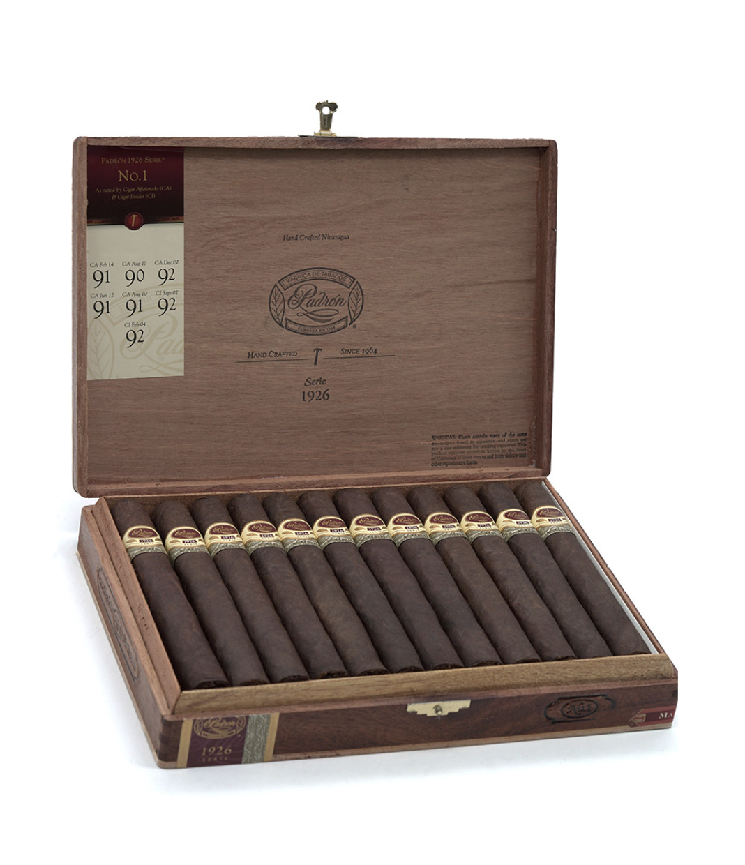 Padron 1926 Serie No. 1 Maduro Cigar Box of 24 close-up from AuCigars, premium Cuban cigar