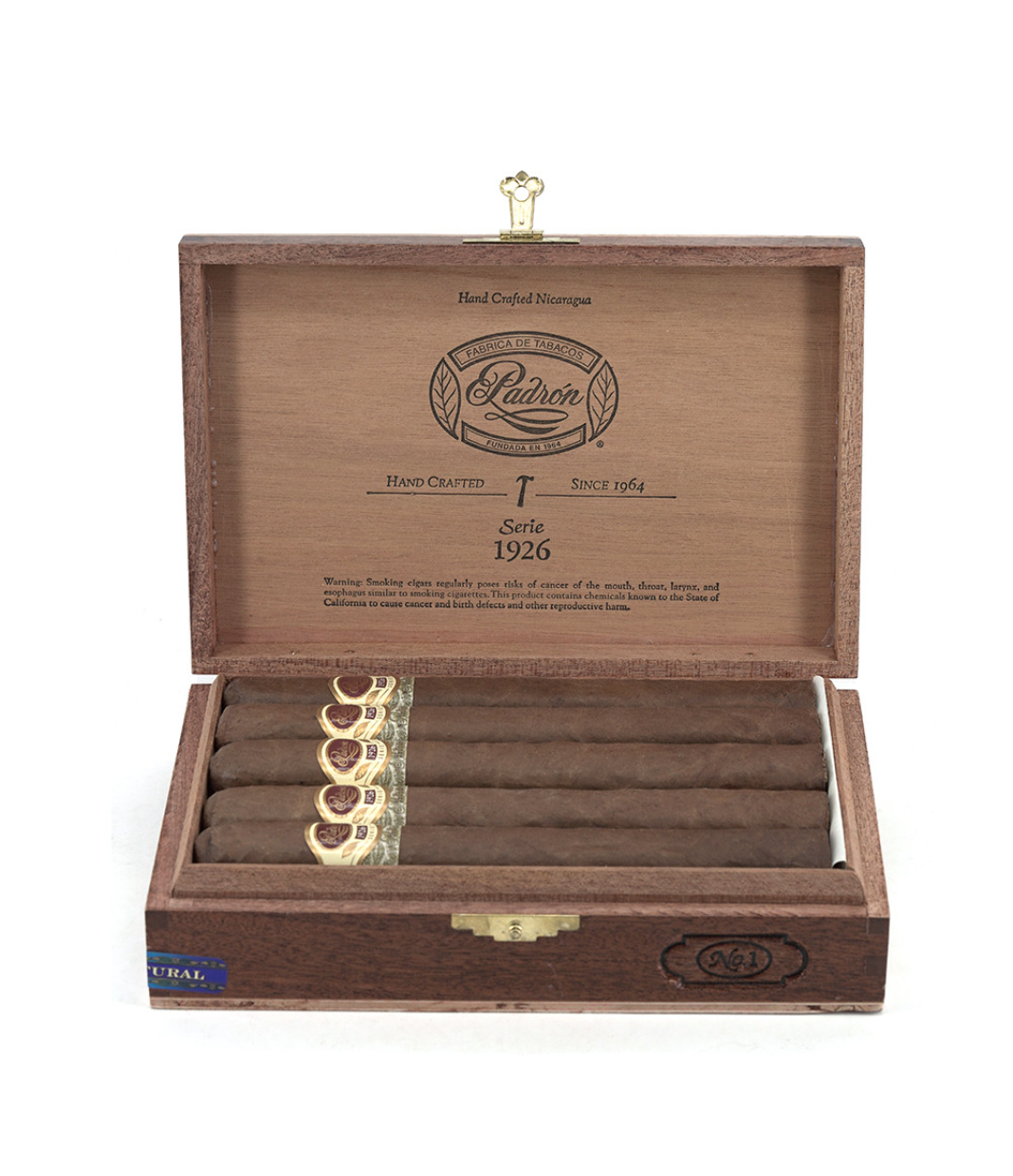 Padron 1926 Serie No. 1 Natural Cigar Box View 2 from AuCigars, premium Cuban cigar