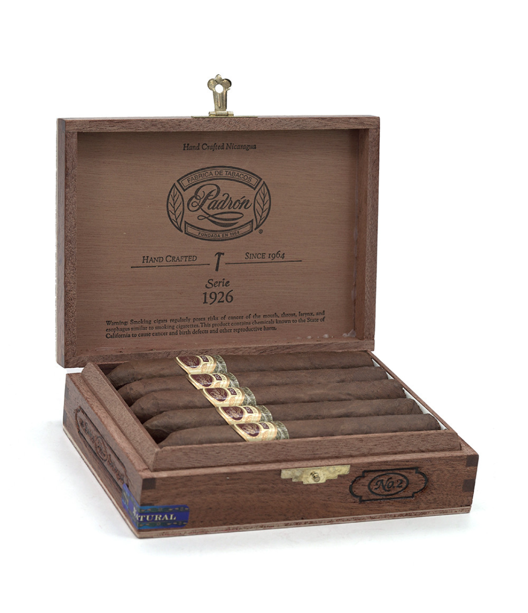 Padron 1926 Serie No. 2 Belicoso Natural Cigar Box of 10 close-up from AuCigars, premium Cuban cigar