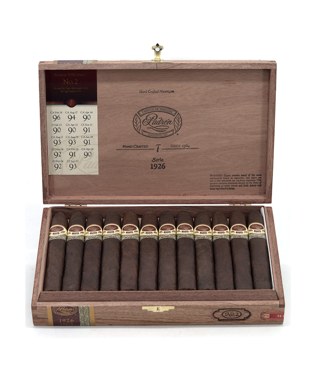 Padron 1926 Serie No. 2 Maduro Cigar Box View 2 from AuCigars, premium Cuban cigar