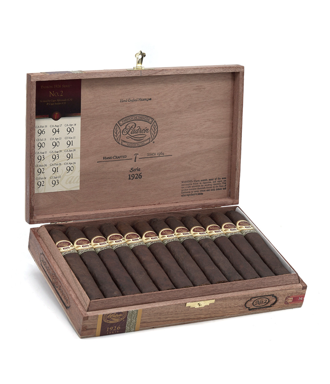 Padron 1926 Serie No. 2 Maduro Cigar Box of 24 close-up from AuCigars, premium Cuban cigar