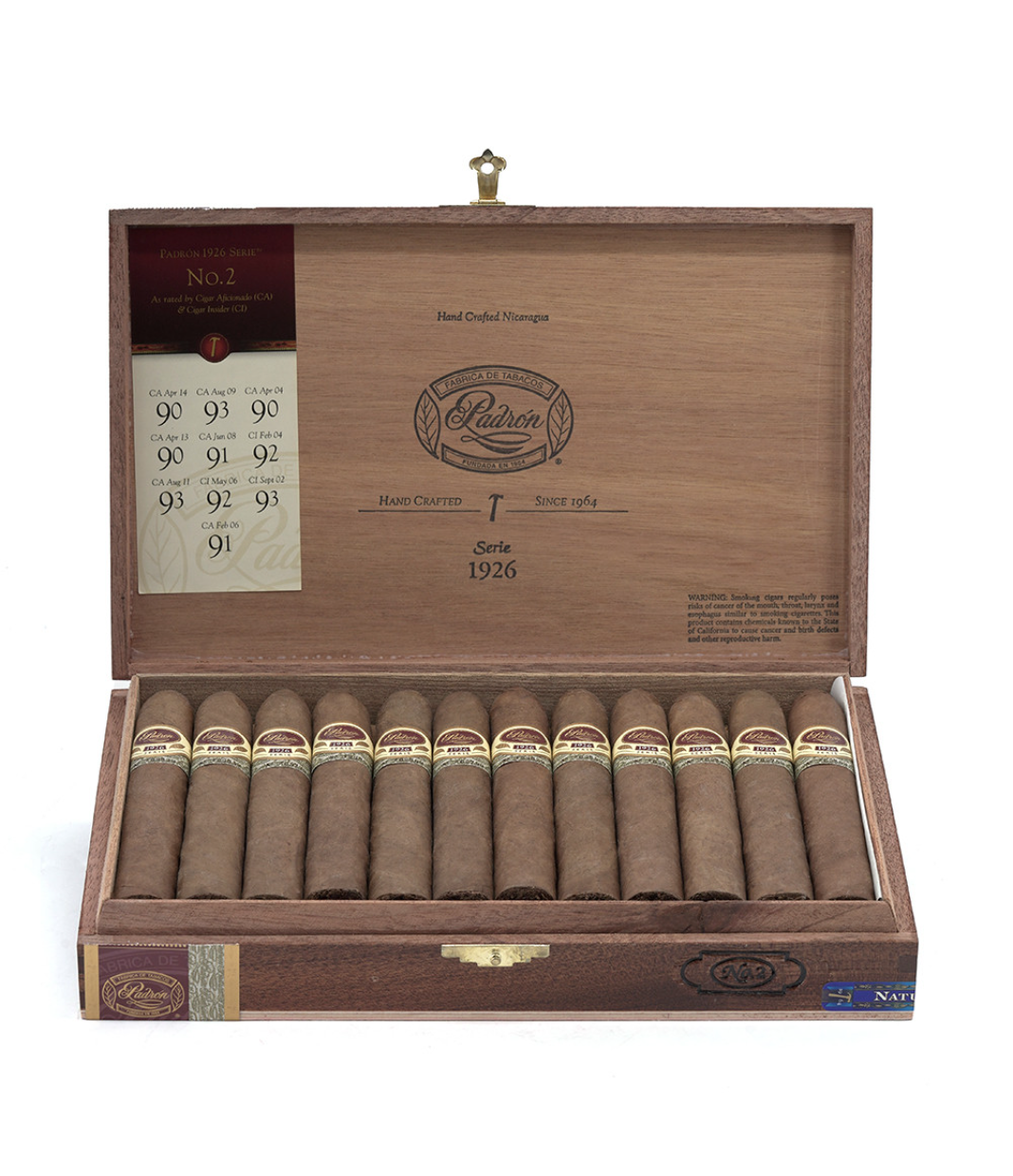 Padron 1926 Serie No. 2 Cigar Box View 2 from AuCigars, premium Cuban cigar
