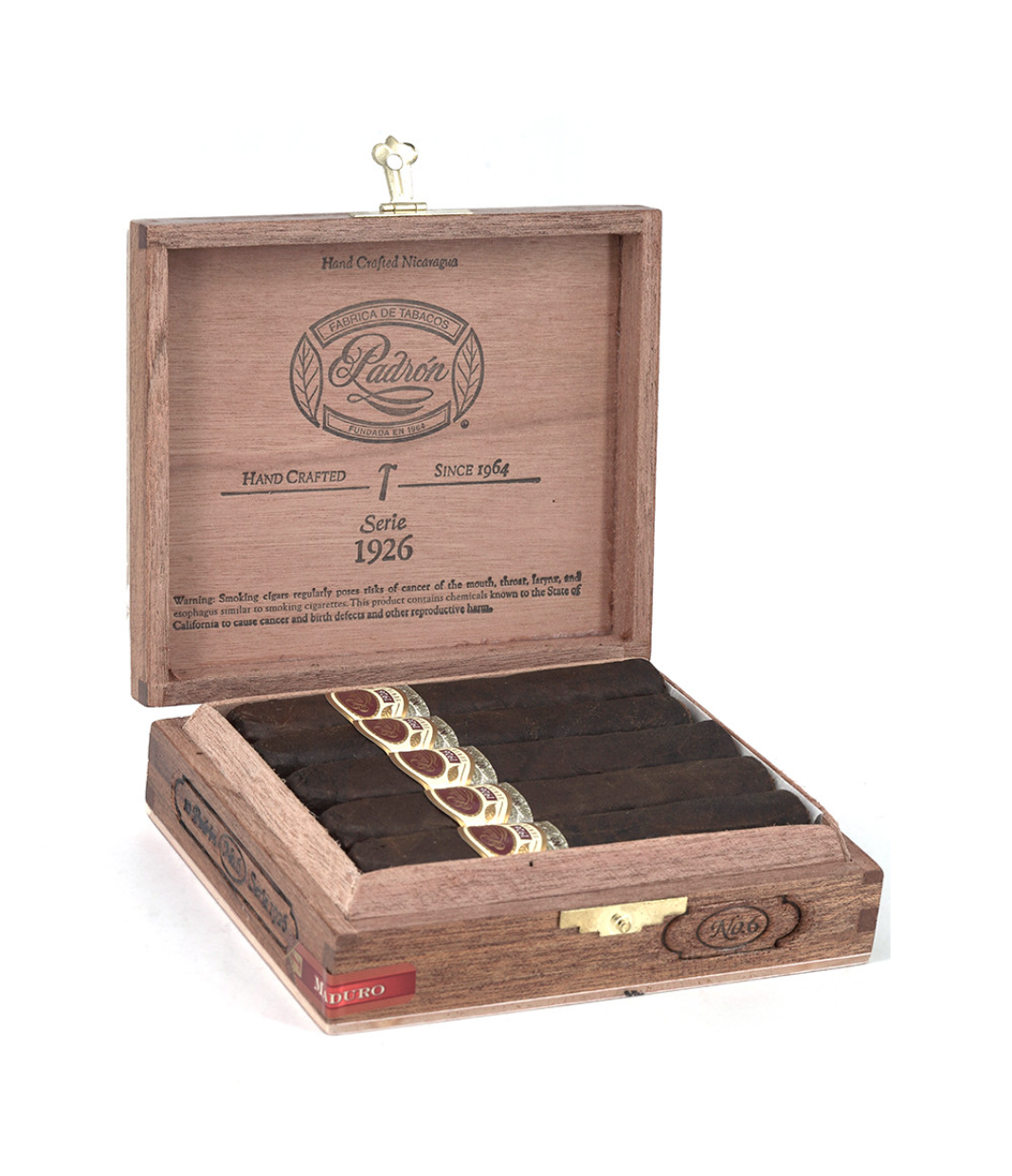 Padron 1926 Serie No. 6 Maduro Cigar Box of 10 close-up from AuCigars, premium Cuban cigar