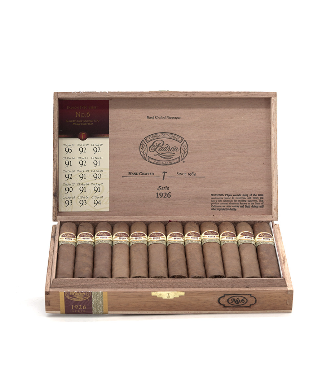 Padron 1926 Serie No. 6 Cigar Box View 2 from AuCigars, premium Cuban cigar