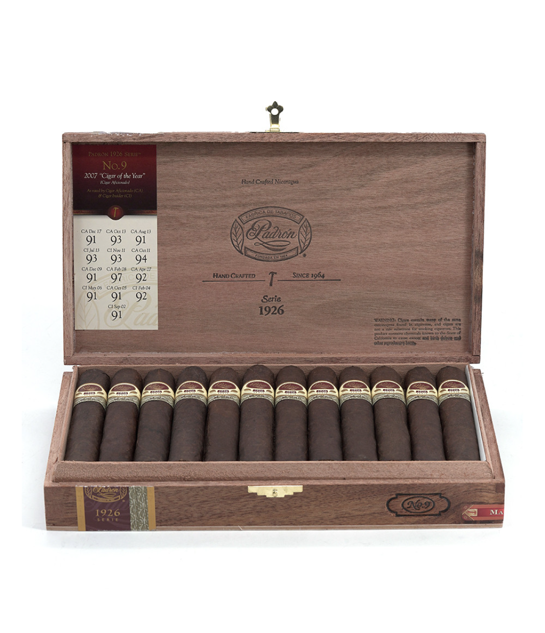 Padron 1926 Serie No. 9 Maduro Cigar Box View 4 from AuCigars, premium Cuban cigar
