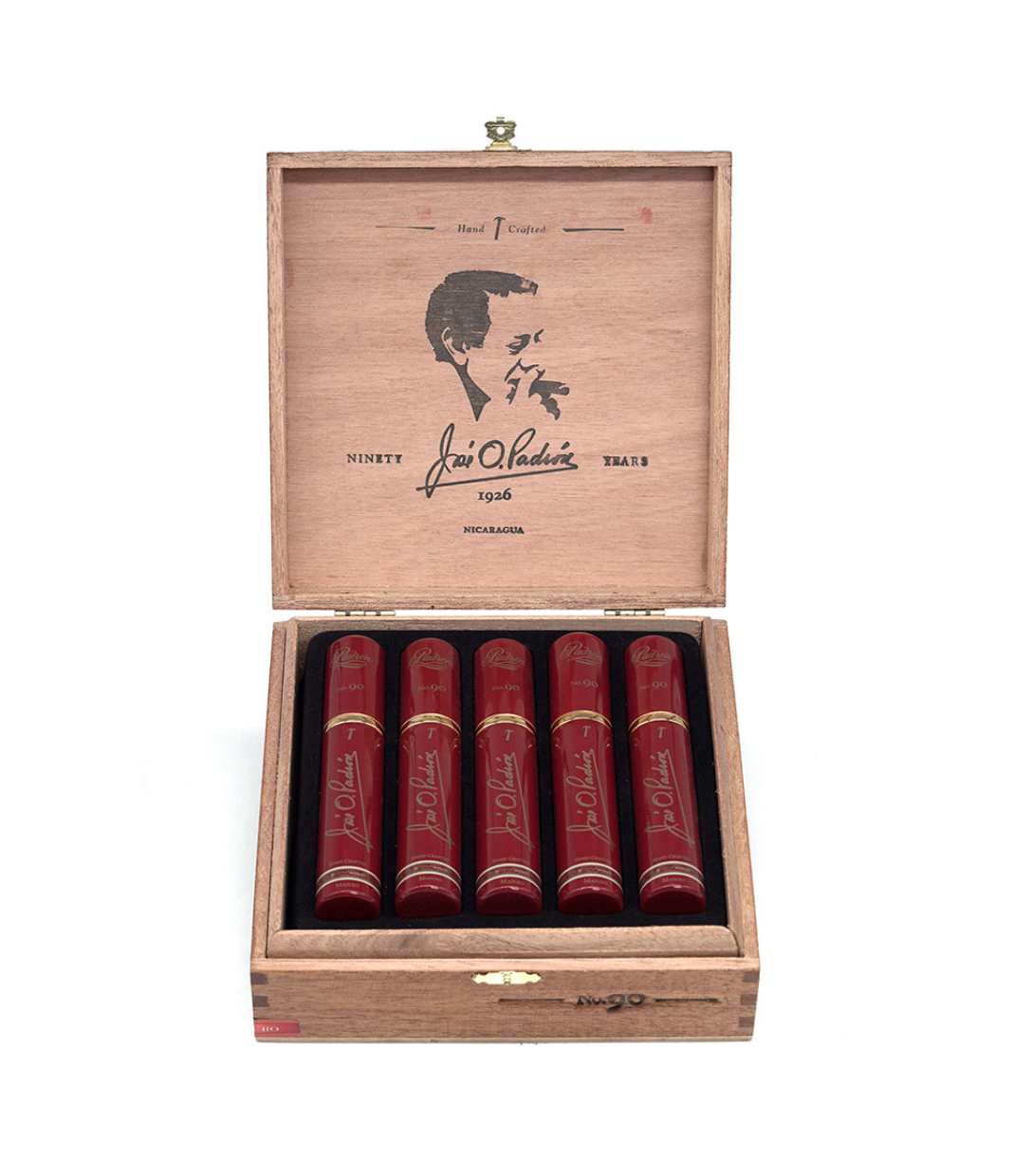Padron 1926 Serie No. 90 Tubos Maduro Cigar Box View 2 from AuCigars, premium Cuban cigar
