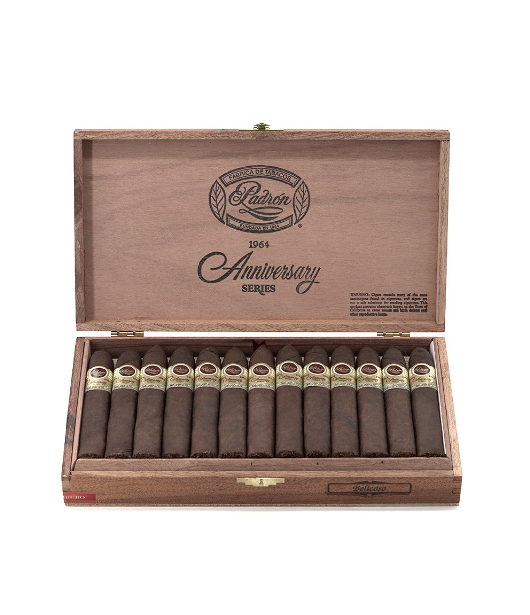 Padron 1964 Anniversary Belicoso Maduro Cigar Box View 2 from AuCigars, premium Cuban cigar