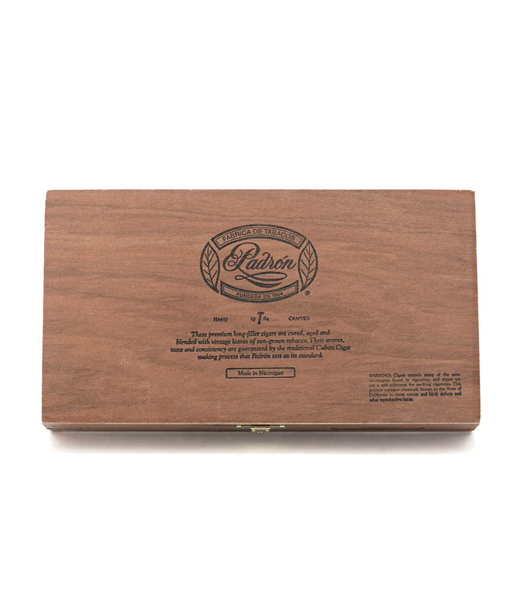 Padron 1964 Anniversary Belicoso Maduro Cigar Box View 4 from AuCigars, premium Cuban cigar