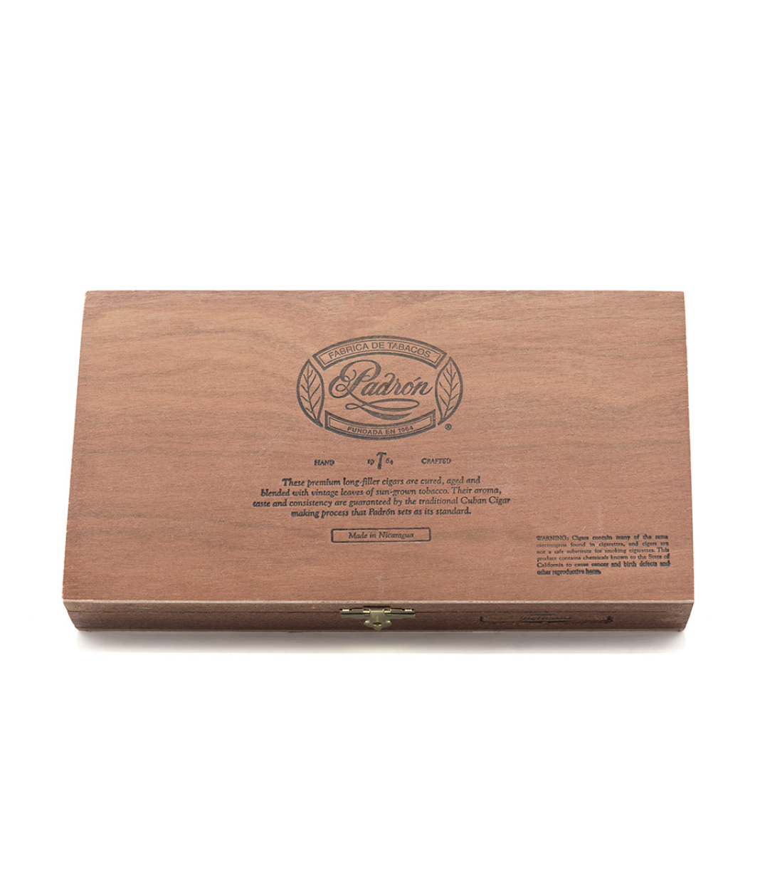 Padron 1964 Anniversary Belicoso Natural Cigar Box View 4 from AuCigars, premium Cuban cigar